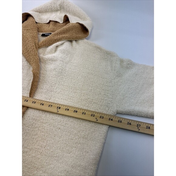 Blue B Collection Hooded Cardigan Sweater Fuzzy Soft Pockets Tan Womens Large - Picture 13 of 14
